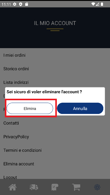Conferma eliminazione